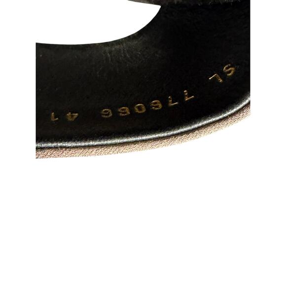 Saint Laurent NIB Carlyle Satin Flat Slide Sandals in Roast Brown Size 41 - Picture 8 of 13